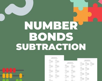 Number Bonds 1 - 10 | Subtraction Practice | Seatwork | Subtraction Mastery