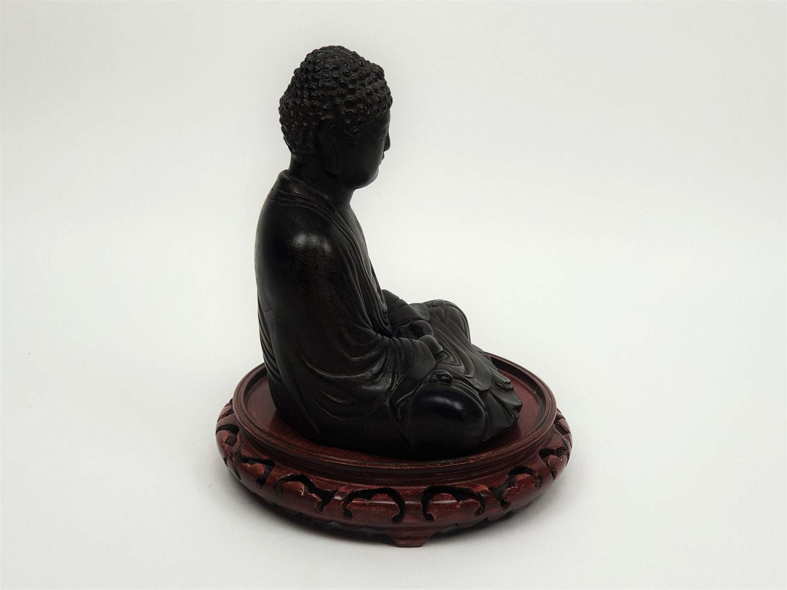Beautiful Vintage Ceramic Buddha Sculpture Dhyana Mudra Etsy