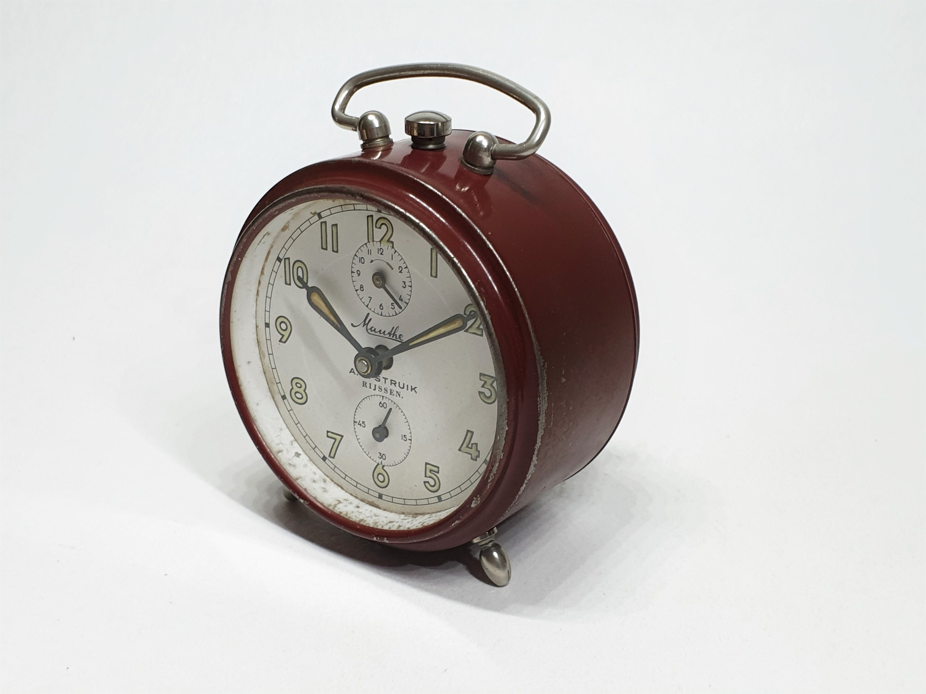 Vintage Brown MAUTHE Alarm Clock Made in Germany 70 's Etsy