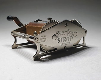 RARE - Antique German Razor Blade Sharpener Stropper Be-Be Strop, Shaving Collectibles, Victorian Shaving, Vintage Friesland.