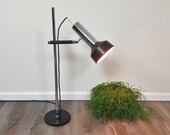 Industrial Chrome and Black Articulating Task Lamp, Vintage Desk Lamp, Vintage Friesland.