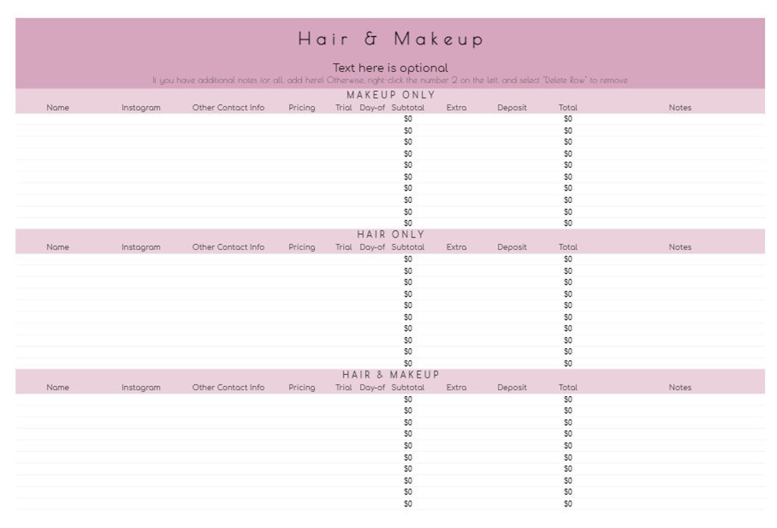 Wedding Hair and Makeup Vendor List Etsy