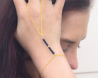 Gold Hand Bracelet/Slave Bracelet/Hand Jewelry/18k Gold Filled Fiagro Chain Bracelet/Unique Dangle Extender/Jewelry/Bracelet for Women,Girl