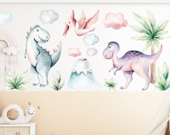 XL Dinosaur wall decal for kids, large dinosaur wall sticker, dino wall decor, kids dinosaur stickers, dinosaur nursery decals - 107