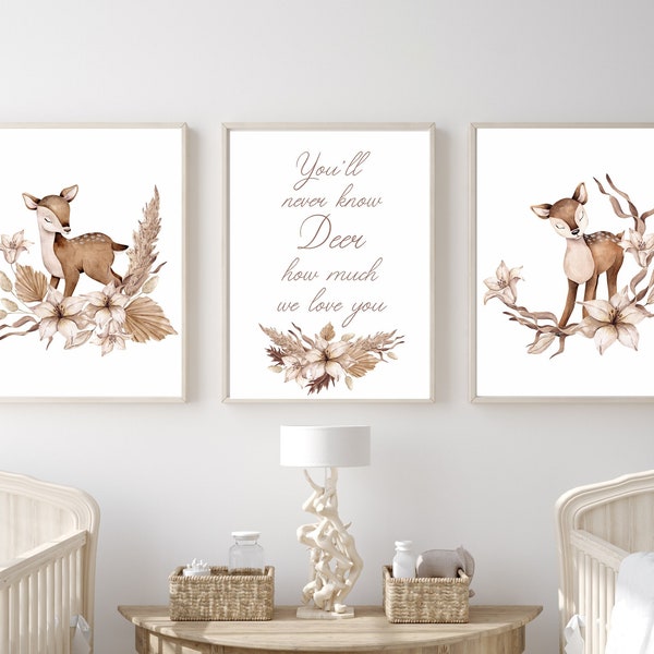 Deer Nursery Art Etsy