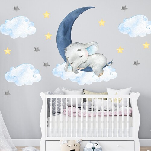 Boy Elephant Wall Decal Jungle Nursery Wall Sticker. Etsy