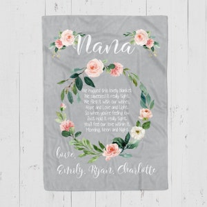Nana Christmas blanket, Grandma Gift, We hugged this blanket throw, Customized Nana Blanket, Mother&#39;s Day Gift, Grandma Gift - 389