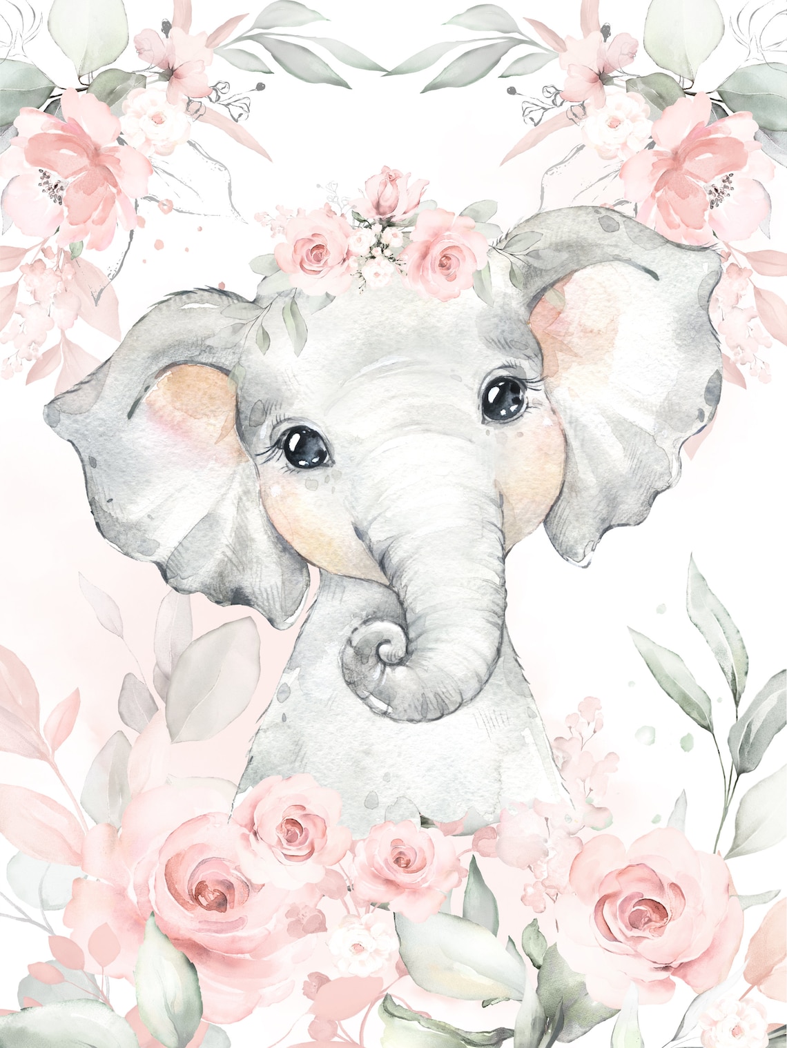 Baby Girl Elephant Blanket Baby Girl Blanket Personalized Etsy