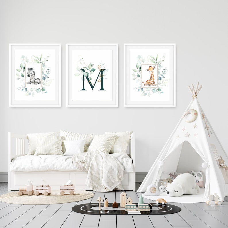 Jungle Nursery Wall Art Nursery Decor Jungle Animal Nursery Etsy