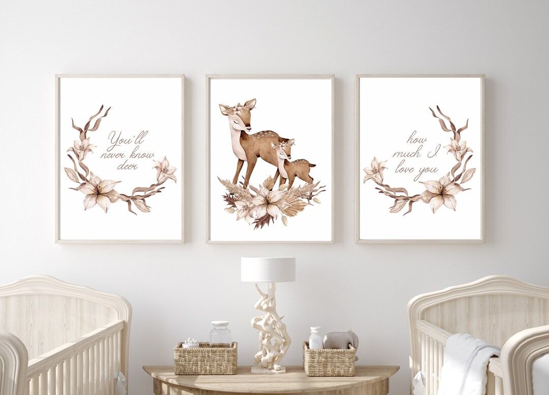 You'll Never Know Deer Print Deer Nursery Decor Boho Etsy