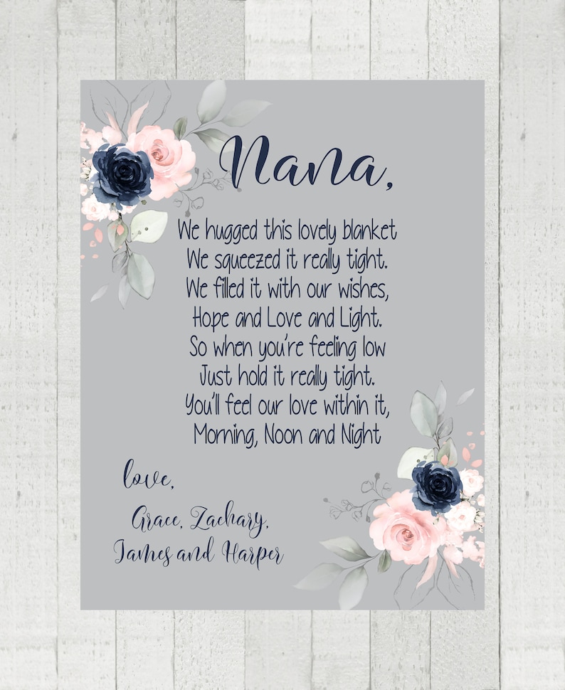 Mothers Day Blanket Gift for Nana Grandma Gift We hugged Etsy
