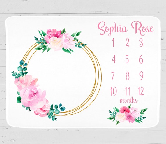 milestone blanket girl