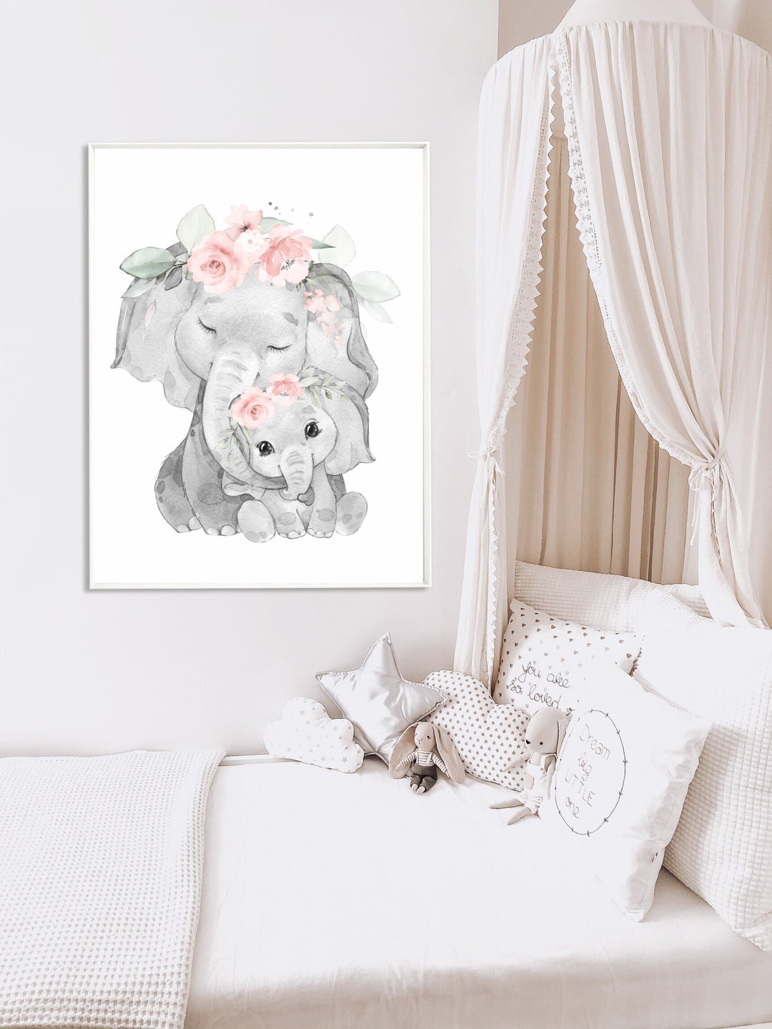 Elephant Nursery Wall Decornull