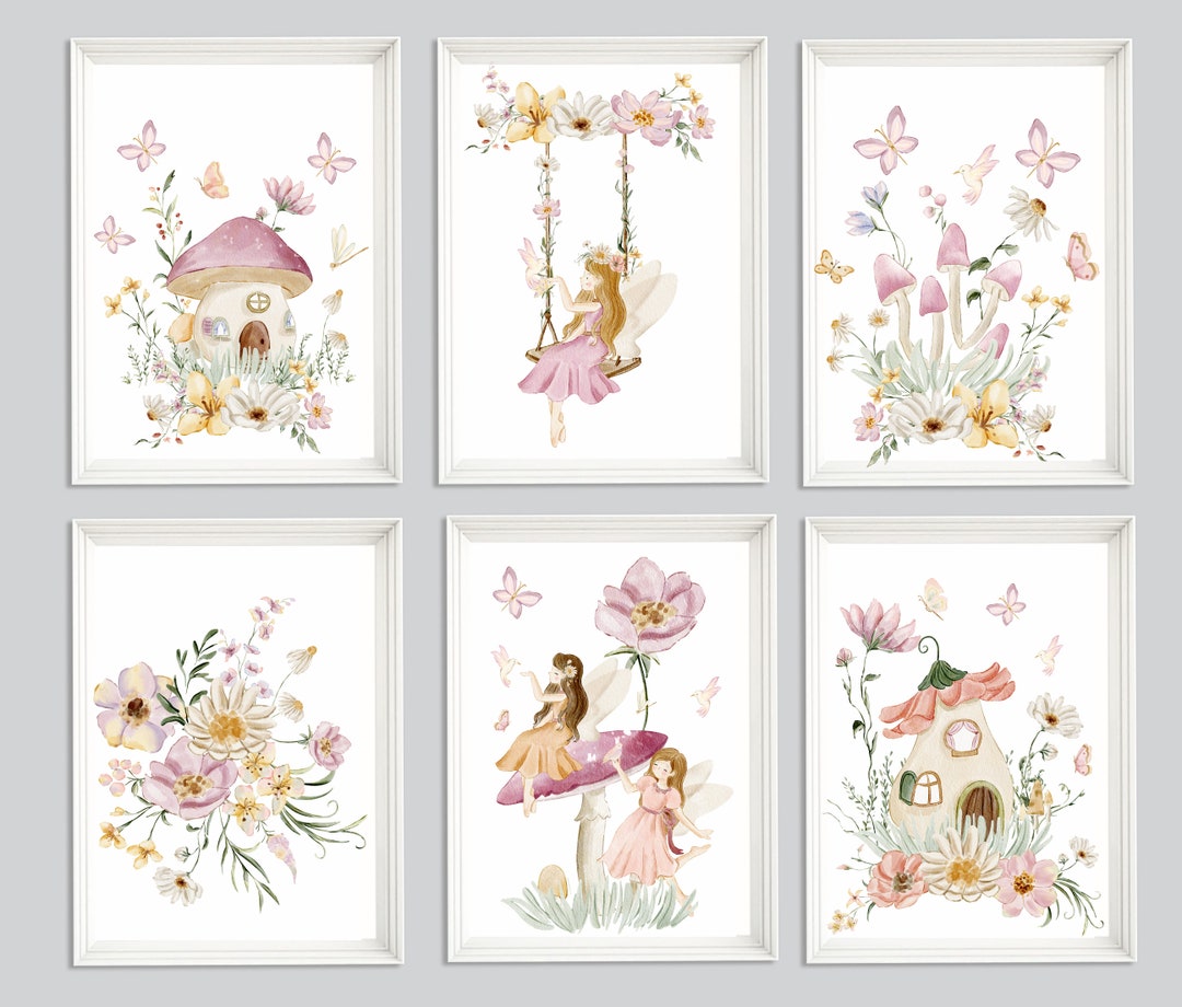 Fairy Nursery Art, Nursery Wall Art Girl, Fairy Nursery, Butterfly ...