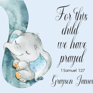 For this child we have prayed blanket, Bible quote blanket,1 Samuel 1:27, Baby Shower Gift,Pregnancy Announcement Blanket, Boy Blanket - 352