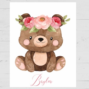 Coperta per l&#39;orso per ragazze, coperta personalizzata, coperta per bambini personalizzata, coperta di sicurezza, regalo per la doccia del bambino - 361