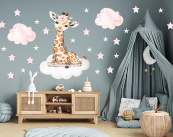MairGwall Removable Giraffe Wall Decal - Large Nursery Wall Art Sticker, Dark Brown, 60"H X 108"W - View #13