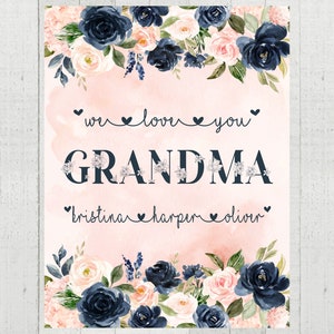 Grandma Name Blanket, Gift for Nana, Grandma Gift, Nana Blanket with Names, Customized Grandma Blanket, Birthday gift for Grandma - 424