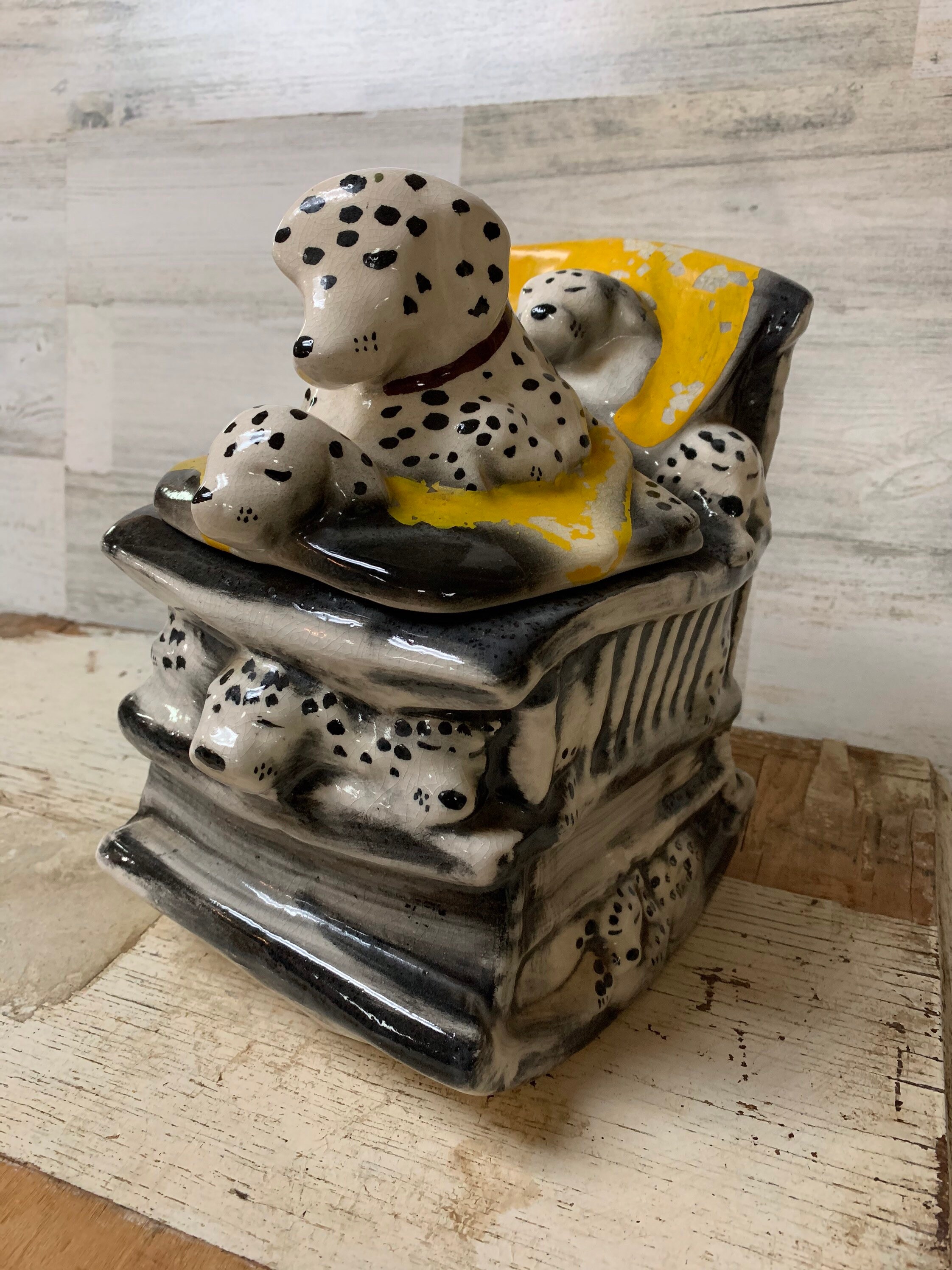 Vintage McCoy Dalmatian Dogs in Rocking Chair Cookie Jar Etsy