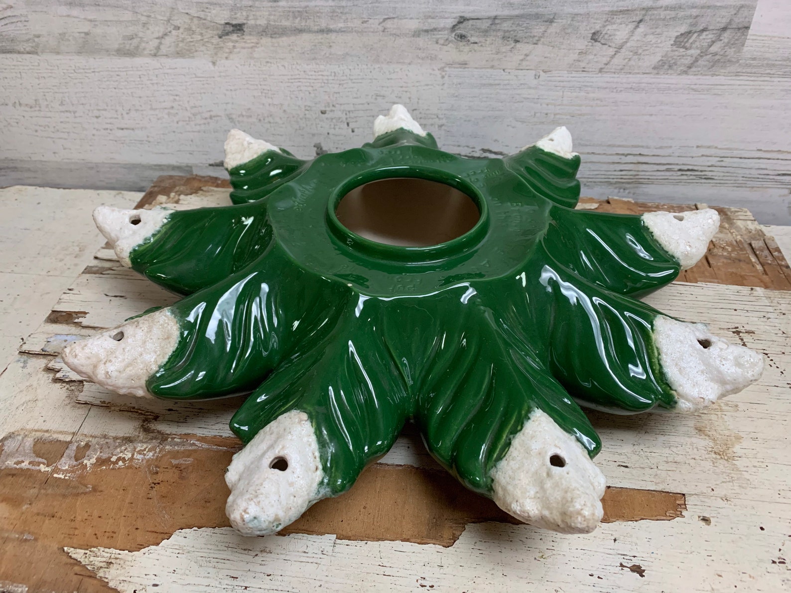 Vintage Atlantic Mold Ceramic Christmas Tree Base Bottom Layer Etsy
