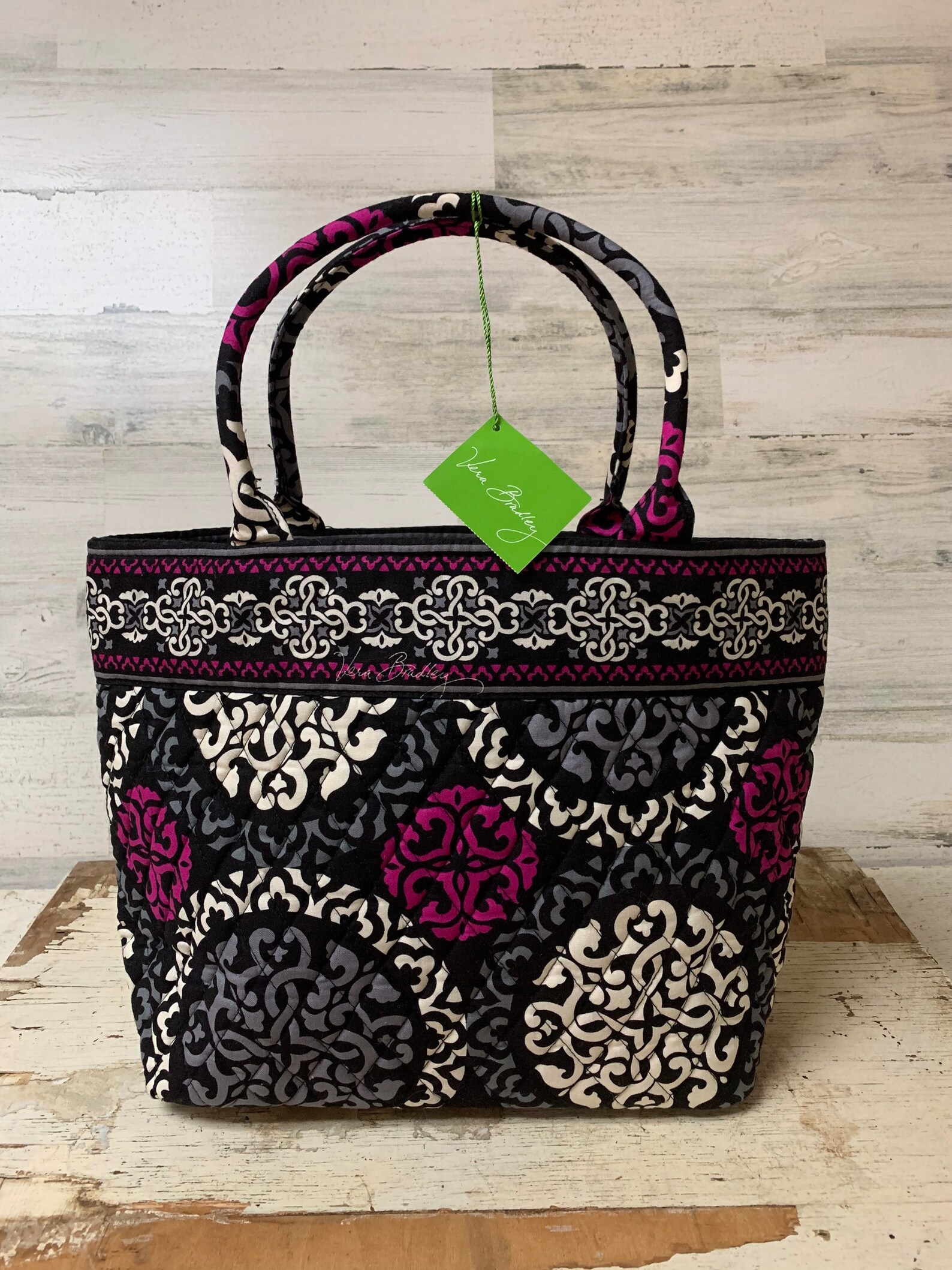 Vera Bradley Holiday Tote Canterberry Magenta Etsy