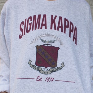 Sigma Kappa Crest Sweatshirts and Tshirts