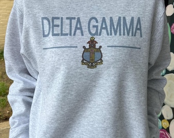 Delta Gamma Classic Crest Sweatshirts and T-Shirts | Sorority Merch and Greek life Apparel