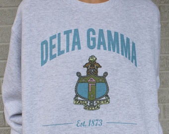 Delta Gamma Crest Sweatshirt: DG Sorority Apparel