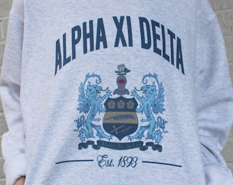 Alpha Xi Delta Crest Sweatshirts and Tshirts