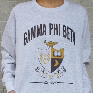 Gamma Phi Beta Crest Sweatshirt: GPhi Sorority Apparel