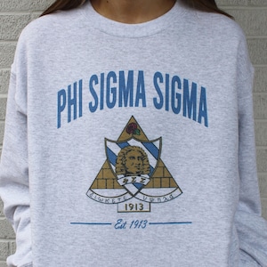 Phi Sigma Sigma Crest Sweatshirt: Sorority Greek Life Apparel