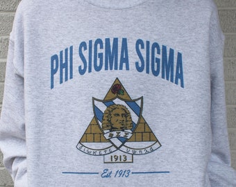 Phi Sigma Sigma Crest Sweatshirt: Sorority Greek Life Apparel