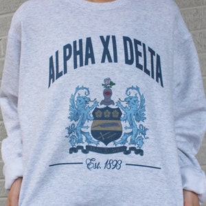 Alpha Xi Delta Crest Sweatshirts and Tshirts