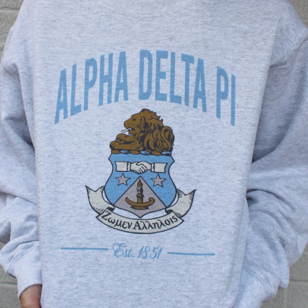 Alpha Delta Pi Crest Sweatshirts and Tshirts