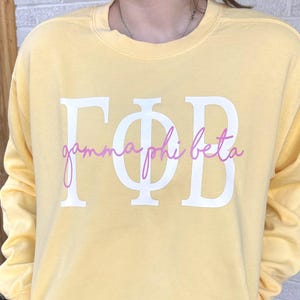 Gamma Phi Beta Sweatshirt: Sorority Greek Letter Apparel