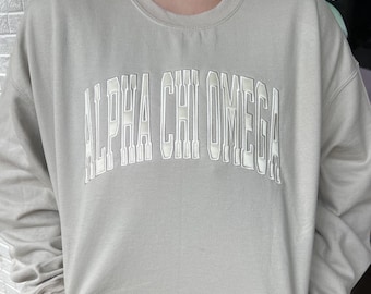 Alpha Chi Omega Sweatshirt: Embroidered Sorority Greek Apparel