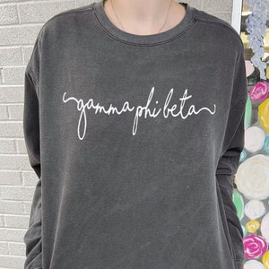 CUSTOM Gamma Phi Beta Sweatshirt: GPhi Sorority Apparel