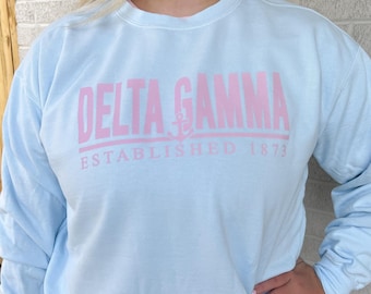 Delta Gamma Anchor Comfort Colors T-shirt: DG Sorority Apparel