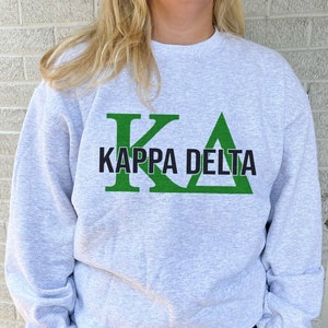 Kappa Delta Sweatshirt: Ash Grey Sorority Pullover