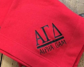 Alpha Gamma Delta Sorority Stadium Blanket - Choose Your Colors