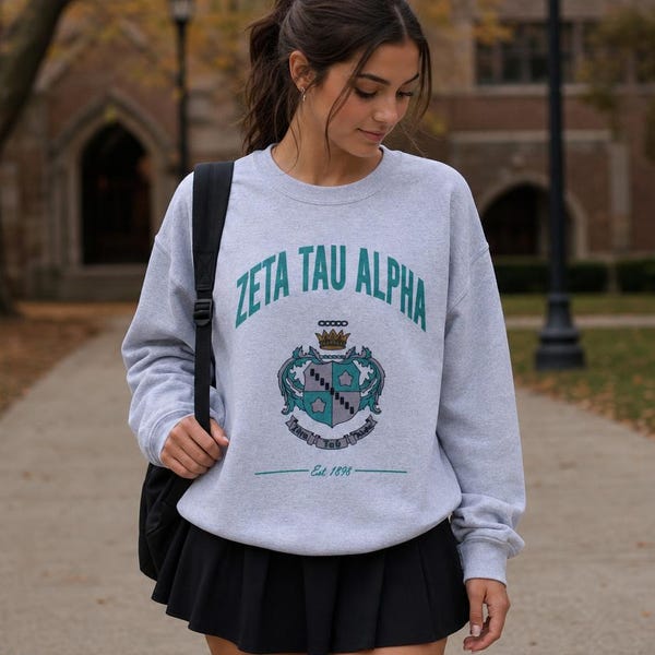 Zeta Tau Alpha Crest  T-Shirt & Sweatshirt I Sorority Apparel
