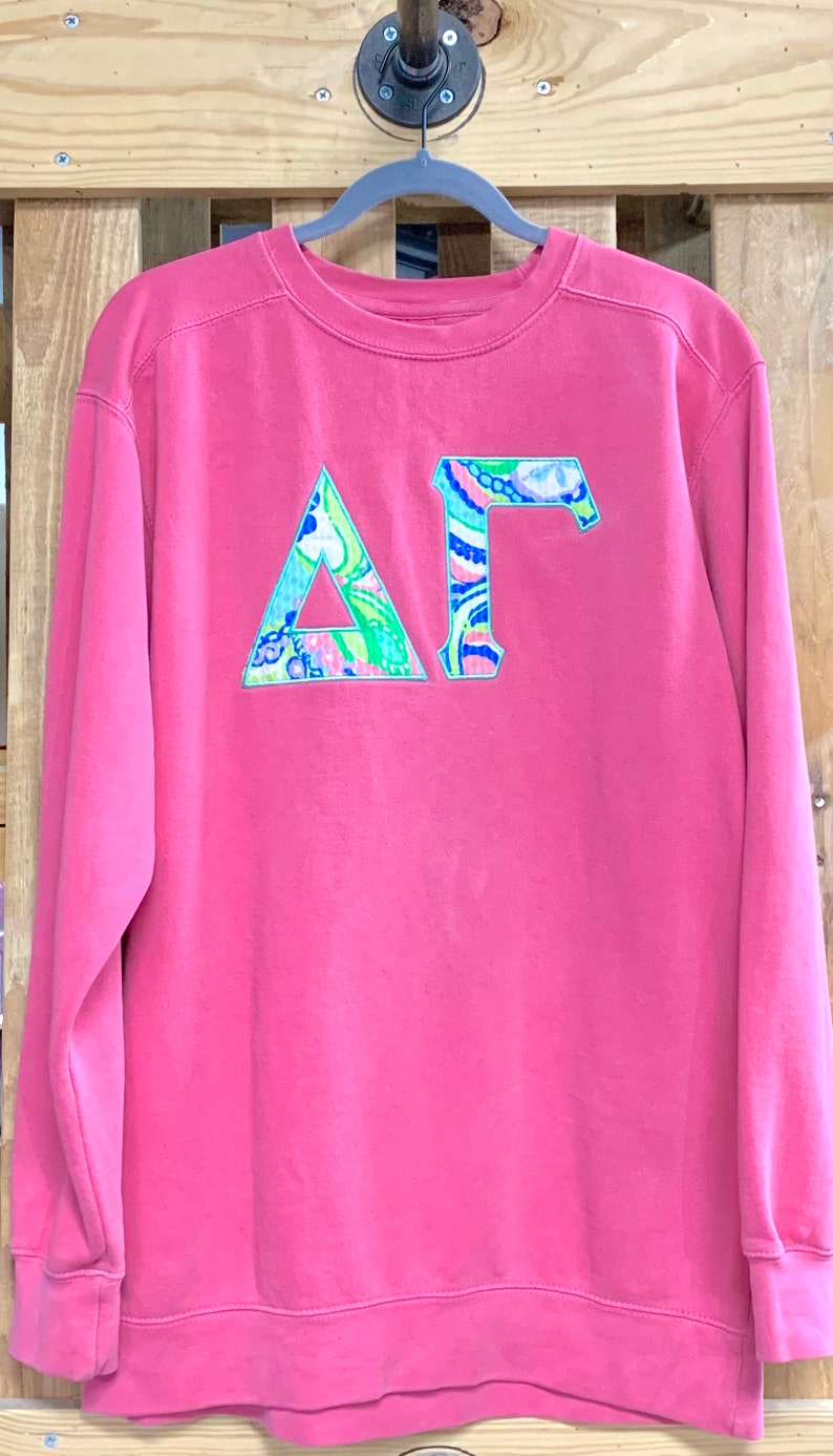Delta Gama Appliqued Greek Letters 6 Tall Raised Etsy