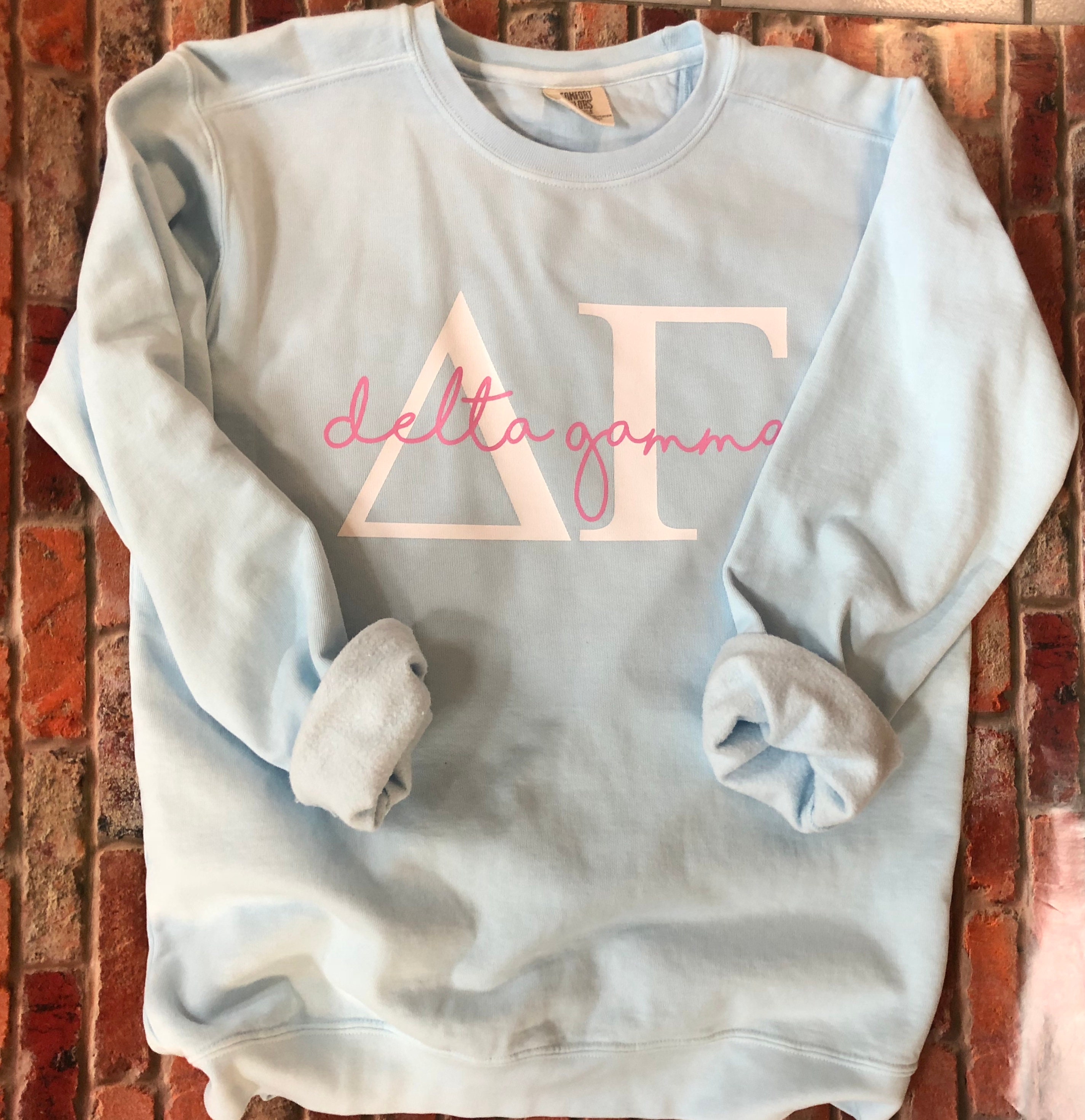 Delta Gamma Sweatshirt: DG Greek Letter, Sorority Apparel