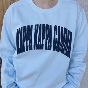 Kappa Kappa Gamma Embossed Puff Sweatshirt | Sorority Merch, Greek Apparel, Preppy Sorority, Big Little Reveal