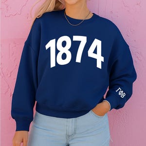 Gamma Phi Beta Established Date Sweatshirt | Sorority Merch and Greek Life Apparel