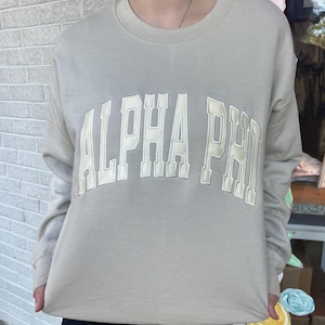 Alpha Phi Sweatshirt: Embroidered Sorority Crewneck, Greek Life Apparel