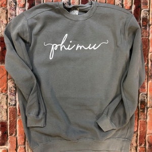 Custom Phi Mu Shorelines Comfort Colors Sweatshirt