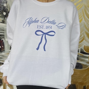 Alpha Delta Pi Bow Sweatshirt: ADPI Sorority Gift
