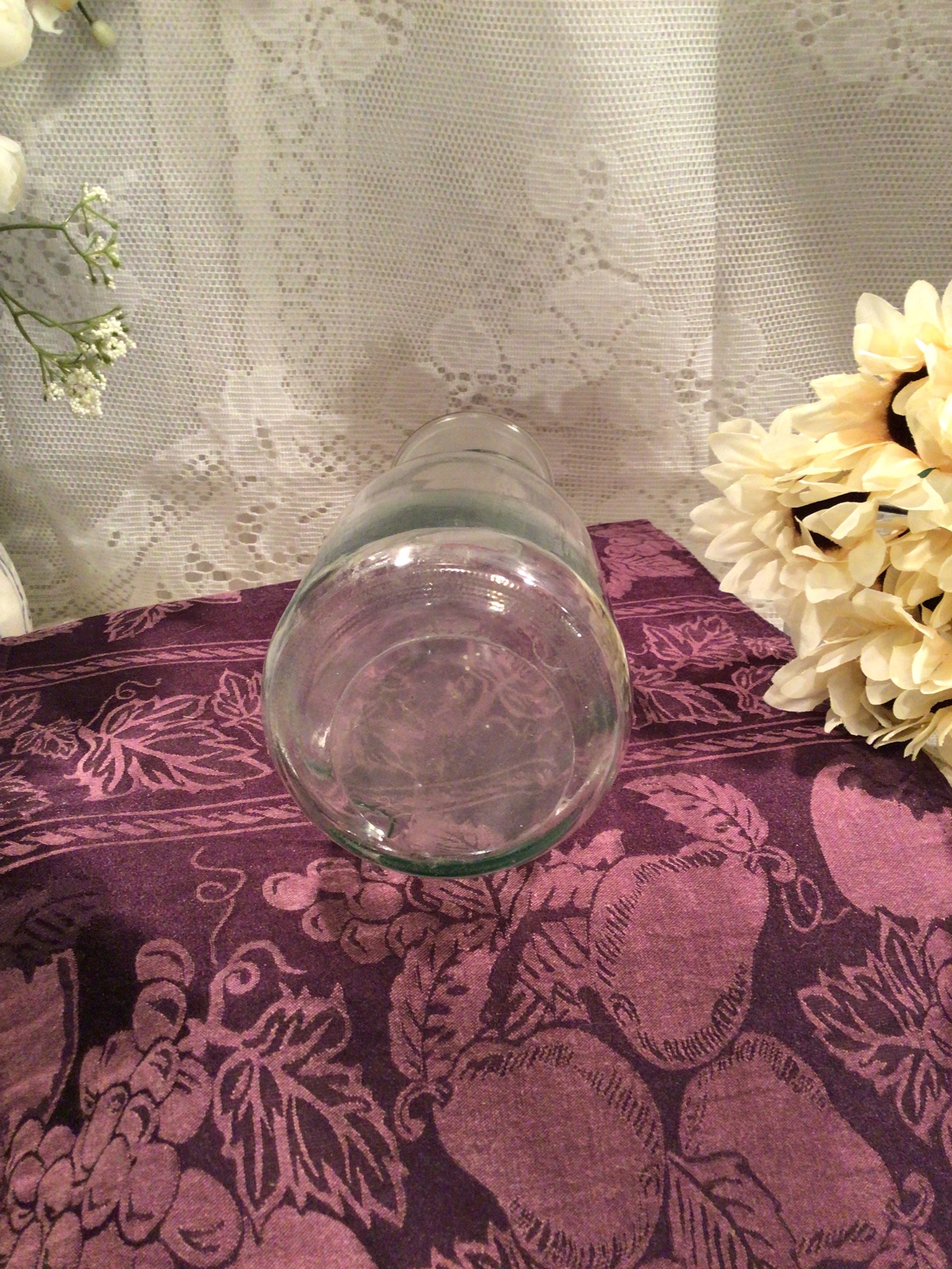 Vintage Clear Juice Water Beverage Carafe 1qt Stamped Etsy