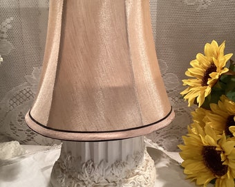 Shimmering Champagne Shantung Bell Lamp Shade